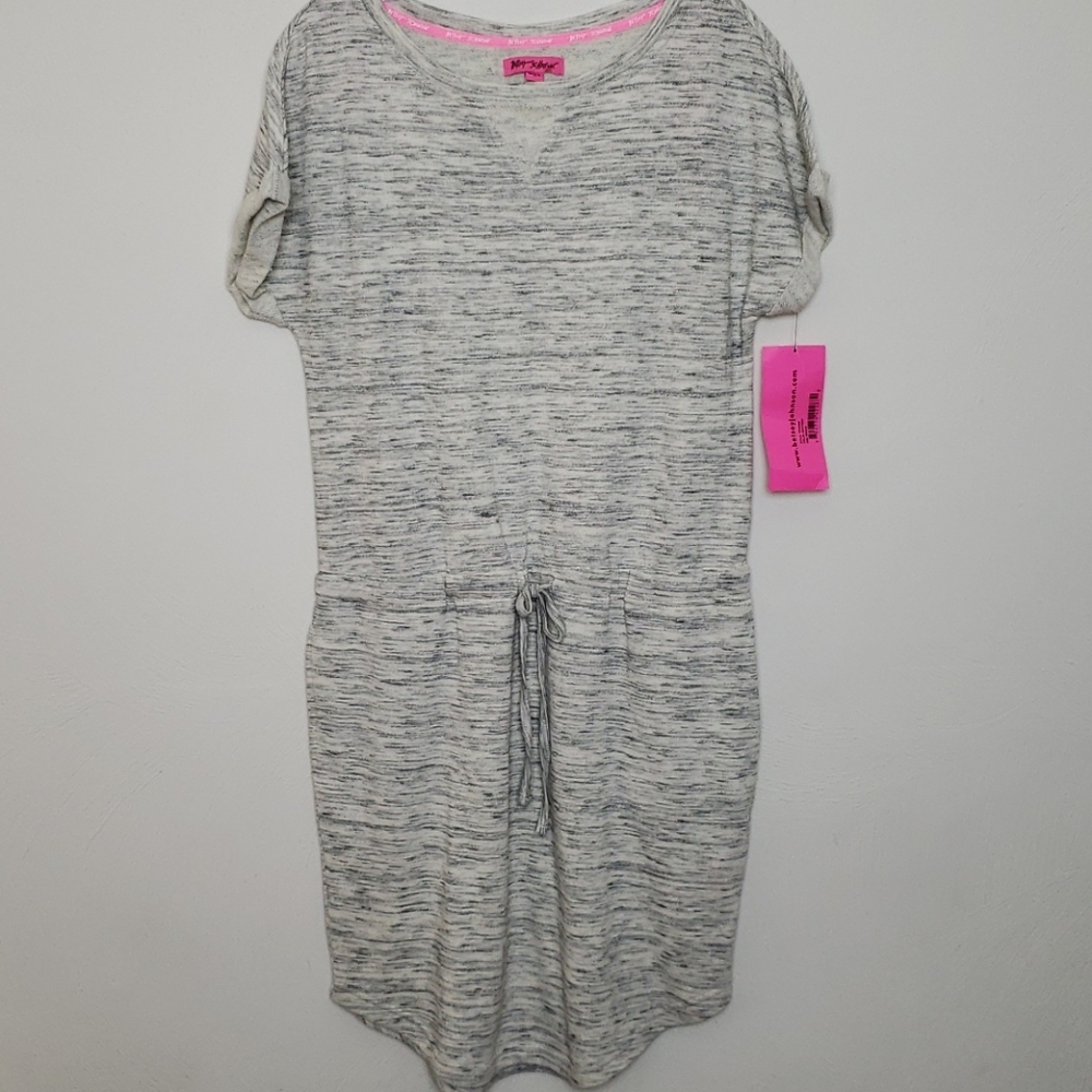 NWT Betsey Johnson Gray Sweatshirt Dress Size M - Picture 5 of 13